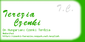 terezia czenki business card